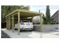 Weka Einzelcarport Eifel Gr.2 322 x 612 cm natur imprägniert mit Kunststoffdach