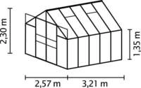Vitavia Gew&auml;chshaus Mars 8300 254 x 317 cm 6 mm HPK