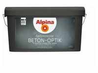 Alpina Innenfarbe Beton-Optik 3 L Basis und 1 L Finish, Dunkel Grau matt