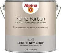 Alpina Feine Farben Wandfarbe No. 02 Nebel im November - melancholisches mittelgrau