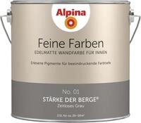 Alpina Feine Farben Wandfarbe No. 01 St&auml;rke der Berge - zeitloses grau 2,5 L