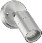 Eglo Led Au&szlig;en-Wandleuchte Stockholm 1 GU10 edelstahl warmwei&szlig;