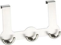 Wenko T&uuml;rgarderobe Rondo Edelstahl matt, chrom, 3-Haken