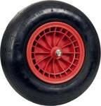 pro-bau-tec Ersatzrad f&uuml;r Schubkarre Kunststoff schwarz/rot