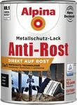 Alpina Metallschutz-Lack Anti-Rost 2,5 L schwarz gl&auml;nzend