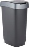 Rotho Swingeimer Twist 10 L schwarz silber