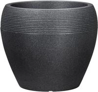 Scheurich Pflanzgef&auml;&szlig; Lineo Serie 282 schwarz granit &Oslash; 48 cm
