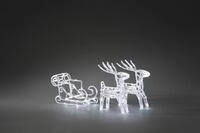 Konstsmide LED Acryl-Set Schlitten mit 2 Rentieren