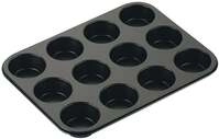 Zenker Muffinform BlackMetallic f&uuml;r 12 St&uuml;ck 35 x 26,5 cm