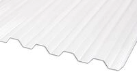Gutta Polycarbonat-Wellplatte Trapez 76/18 400 x 95 cm 1,4 mm klar