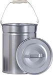 FireFix Ascheeimer mit Deckel &Oslash; 25 cm, H&ouml;he: 30 cm, silber