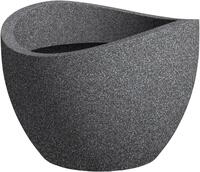 Scheurich &Uuml;bertopf Wave Globe Serie 250 schwarz granit &Oslash; 30 cm