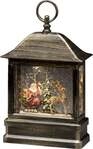 Konstsmide LED Schneelaterne mit Weihnachtsmann im Schlitten, 8,5 x 17,5 x 25 cm