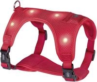 Nobby LED Hundegeschirr Flash Mesh S rot