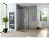 Breuer Europa Design Glaswand zu Duschtür 90 cm breit, rechts, Alu chromeffekt,
