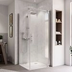 Breuer Europa Design Dreht&uuml;r f&uuml;r Seitenwand 90 x 200, Alu chromeffekt,...