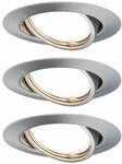 Paulmann LED Einbauleuchte Base 3er Basisset eisen 9 cm dimmbar GU10