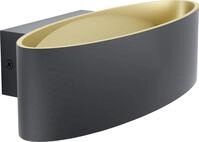 Eglo Wandleuchte Maccacari schwarz-gold 27 x 7,5 cm warmwei&szlig;