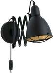 Eglo Wandleuchte Treburley E27 schwarz-gold Stahl