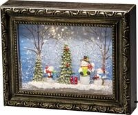 Konstsmide LED Bilderrahmen mit Schneem&auml;nnern 24,5 x 5,5 x 19,5 cm