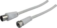 Schwaiger SAT Antennen Adapter Kabel KVCK173 532 (75dB) F IEC wei&szlig;, 3,0m, 1x F