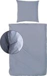 Vario Bettw&auml;sche Renforce Stone washed denim 135 x 200 cm