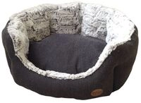 Nobby Komfortbett Cacho oval dunkelgrau