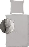 Vario Bettw&auml;sche Renforce Stone washed kitt 135 x 200 cm