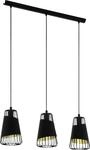 Eglo 3er Pendelleuchte Austell schwarz-gold 76,5 x 16,5 cm E27, max. 60 W
