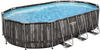 Bestway Power Steel Frame Pool Komplett-Set oval 610 x 366 x 122 cm