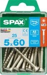 Spax Universalschrauben 5.0 x 60 mm TX 20 Senkkopf - 25 St&uuml;ck Edelstahl