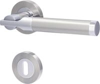 Alpertec BB-Rosettengarnitur Solid 6 Edelstahl silber rund