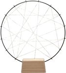 Konstsmide LED Metallsilhouette Ring mit Holzfu&szlig; schwarz 36 x 5 x 39,5 cm