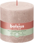 Bolsius Rustik Stumpenkerzen nebliges rosa, H&ouml;he: 10 cm, &Oslash; 10 cm