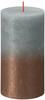 Bolsius Stumpenkerze Rustik Sunset Eukalyptusgrün+Kupfer 13 cm GLO660209599