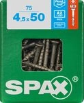 Spax Universalschrauben 4.5 x 50 mm TX 20 Senkkopf - 75 St&uuml;ck Edelstahl