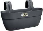 Elho Blumentopf zum H&auml;ngen Kunststoff anthrazit 46 x 24,1 x 26,5 cm Vibia Campana