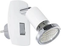 Eglo LED Steckdosenspot Mini 4 wei&szlig;, chrom