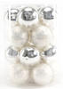 TrendLine Weihnachtskugeln aus Glas Ø 6 cm weiß-silber 20 Stück GLO660156059