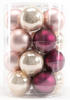 TrendLine Weihnachtskugeln aus Glas Ø 6 cm perle-rosa-magnoliarosa 20 Stück