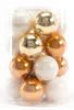 Trendline Weihnachtskugeln aus Glas Ø 6 cm wollweiß-gold-bernstein 20 Stück
