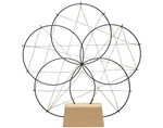 Konstsmide LED Leuchtsilhouette 5 kleine Ringe mit Holz2fu&szlig; 100 Dioden...