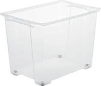 Rotho Aufbewahrungsbox Evo Easy mit Rollen 65 L transparent