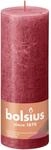 Bolsius Rustik Stumpenkerze zartes rot, H&ouml;he: 19 cm, &Oslash; 6,8 cm