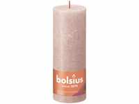 Bolsius Rustik Stumpenkerze nebliges rosa, Höhe: 19 cm, Ø 6,8 cm GLO660209516