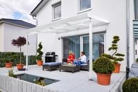 Gutta Premium Terrassendach 410,2 x 306 cm wei&szlig; PC klar 16 mm