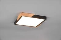 Trio LED Deckenleuchte Meta 32 x 31,5 cm warmwei&szlig; naturholz dimmbar