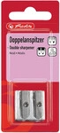 herlitz Doppelanspitzer Metall Keilform, f&uuml;r 6 und 9 9,6 Stiftdurchmesser