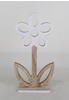TrendLine Deko Blume Holz 29 cm braun weiß GLO660054167