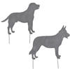 Mica Gartenstecker Hund grau 54 x 56 cm